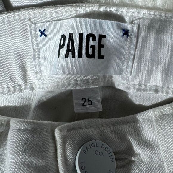 Paige Verdugo Ultra Skinny White Mid Rise Jeans Ultra White Sz 25 - Picture 5 of 8